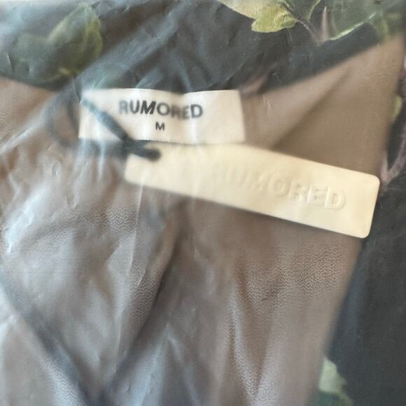 NWT Rumored Sterling Mini Dress Green Ivy Leaf Print Size Medium - Picture 4 of 6